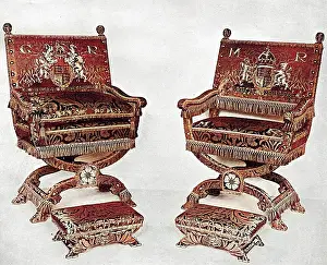 Knole: Coronation thrones, 1911