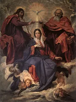 Cupids: The Coronation of the Virgin by the Trinity, by Velazquez