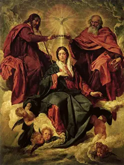 Velazquez: The Coronation of the Virgin by the Trinity, by Velazquez