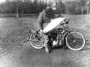 Newsham: Corporal Newsham, despatch rider, Rollancourt, France, WW1