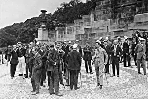 Heidelberg: Corps students in Ruedesheim, 1908