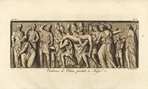 Priam: The corpse of Hector brought into Troy