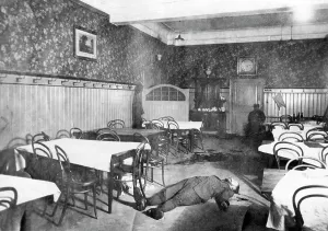 Separatist: The corpse of the murdered separatist leader Heinz Orbis, 19