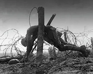Asp001: Corpse of World War One Dead Man a Soldier Caught