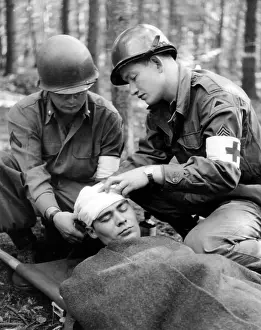 Corpsman: US corpsman at Combino maneuver in Germany