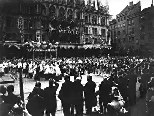 Marienplatz: Corpus Christi procession on the Marienplatz, 1907