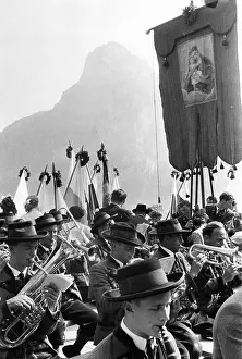 Traunsee: Corpus Christi procession at the Traunsee. Upper
