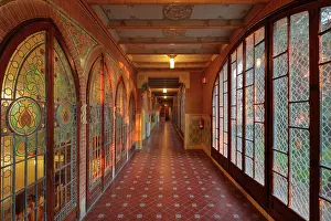 Linstitut: Corridor, Institut Pere Mata, Reus, Catalonia, Spain