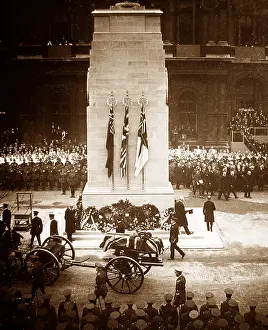 Cortege: Cortege of the Unknown Warrior passing the cenotaph