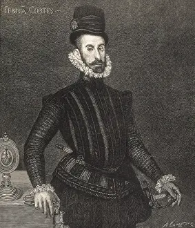 Conquests: CORTES, Hernan (1485-1547). Spanish conqueror