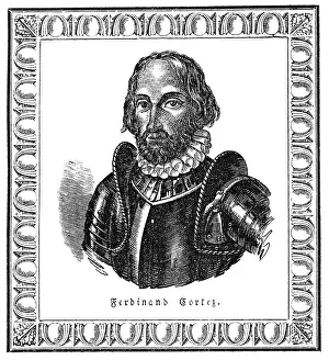 Ruffle: Cortes, Hernan, 1485 - 2.12.1547, Spanish conquistador
