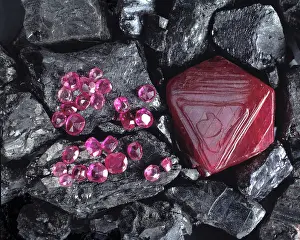 Corundum: Corundum variety ruby; crystal and gems