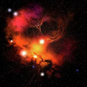 Nebular: Cosmic space image of a nebula in the universe