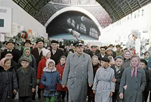 Lena: Cosmonaut Yuri Gagarin at VDNKh exhibition centre, 1965