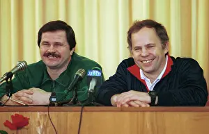 Attending: Cosmonauts Anatoly Solovyev and Nikolai Budarin, 1995