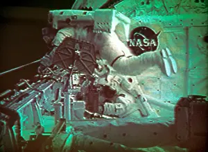 Spent: Cosmonauts performing extravehicular activity, 1997