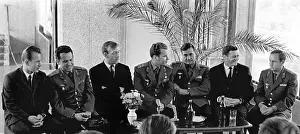 Shatalov: Cosmonauts give press conference at Kosmonavt hotel