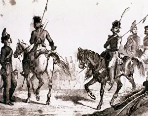 Tsarism: Cossacks. Engraving