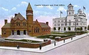 Turrets: Cossitt Library and Post Office, Memphis, Tennessee, USA