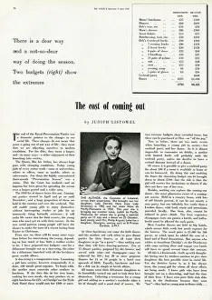 Expense: The Cost of Coming Out - 1958 Season