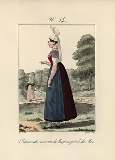 Caux: Costume of Bayeux Falling tails from the bonnet