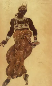 Bakst: Costume design by Bakst for Dancer in Scheherazade