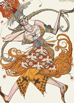 Bakst: Costume design by Bakst for the Firebird in The Firebird