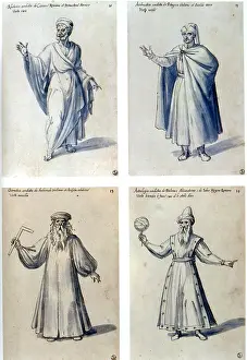 Astronomer: Costume design for classical figures. Top L: Cicero