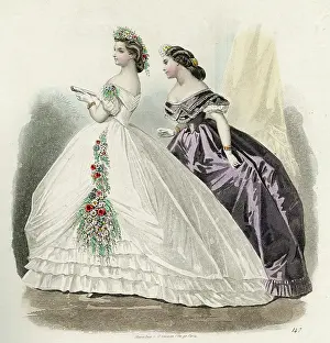 Satin: Costume February 1864