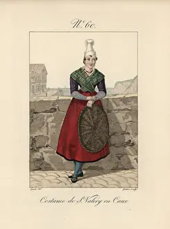 Toile: Costume of a fish merchant at St Valery en