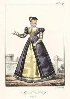 Ruff Collar: Costume of a lady of Paris, 1572