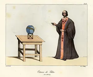 Treuttel And Wurtz: Costume of a Medieval priest, 9th century