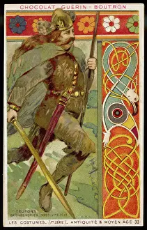Teuton: Costume - Men - Teuton - 6th century