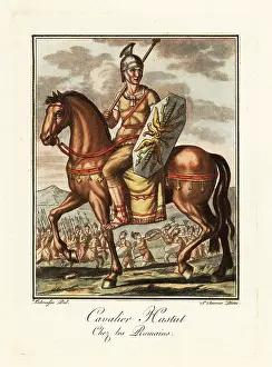 Galea: Costume of a mounted lancer, ancient Rome