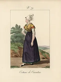 Caux: Costume of a servant of Carentan The papillon