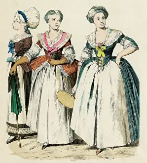 Puffed: COSTUME - WOMEN - circa 1780