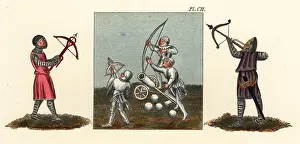 14th Century: Costumes of bowmen and artillery, 14th century
