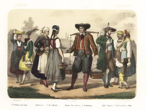 Leonie Bedelet: Costumes of Germany, 1858
