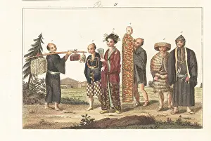 Engraved Plates: Costumes of Japan, 1800s