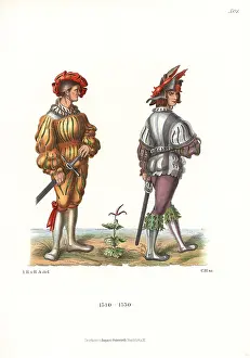 Hefner Altenecks: Costumes of Landsknechte or German mercenaries
