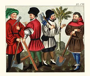 15th Century: Costumes of workers of the 15th century