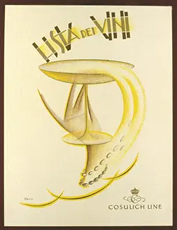 Trieste: Cosulich Line wine list cover design