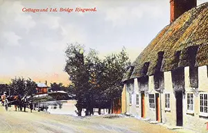 Ringwood: Cottage and the first bridge - Ringwood, Hampshire