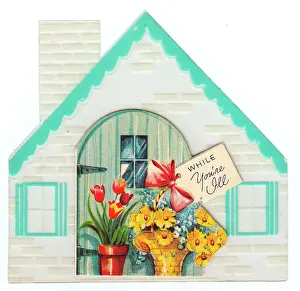 David Pearson: Cottage and flowers on a Get Well card