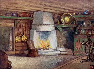 Telemarken: A cottage interior, Telemarken