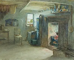 Sill: Cottage Kitchen ' with kettle on fire