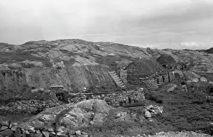 Crofter: Cottages in a bleak Scottish landscape