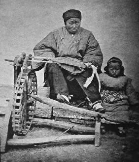 Labouring: Cotton spinning, China
