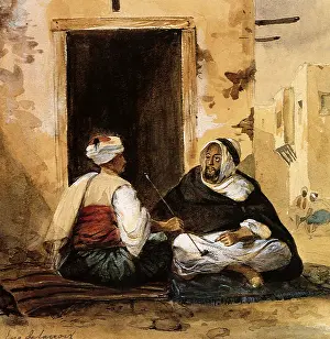 Smokes: A Coulouglis and an Arab, by Delacroix