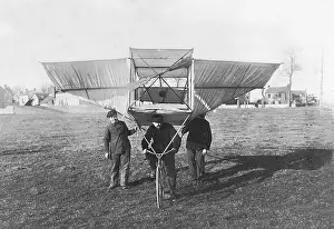 Conquering: Count Puiseux with a flying bicycle, 1909